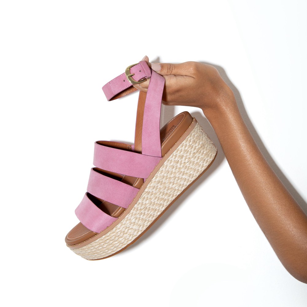 Fitflop Womens Wedge - Eloise Espadrille Sandals - Pink - 761-RHAECS